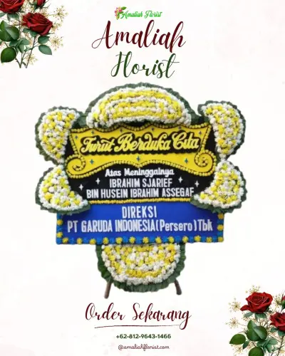 Papan Bunga Duka di Buara